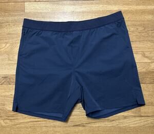 Men’s PUBLIC REC Navy Blue Athletic Drawstring Waist Shorts Size 44 *C3